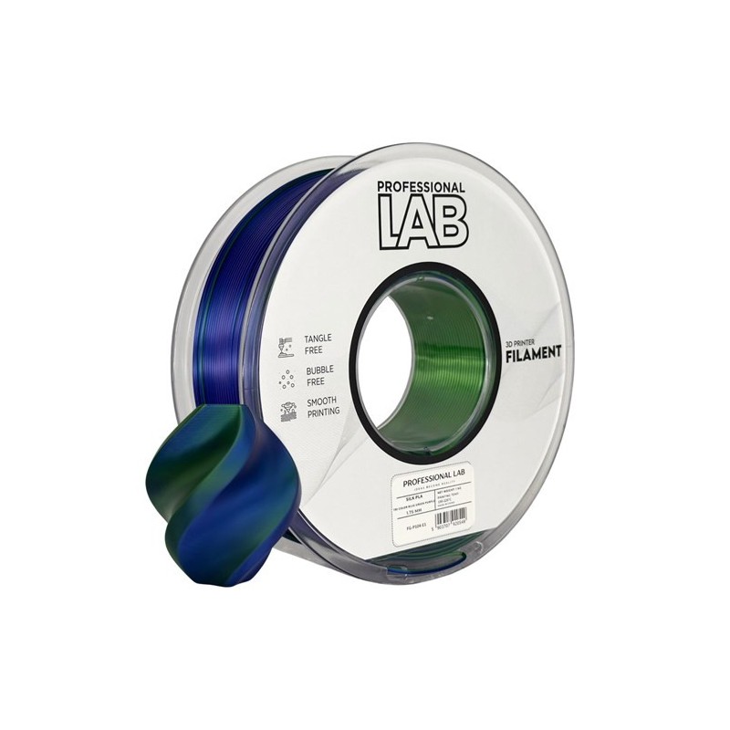Silk PLA Tri Color blue green purple | Prof. Lab