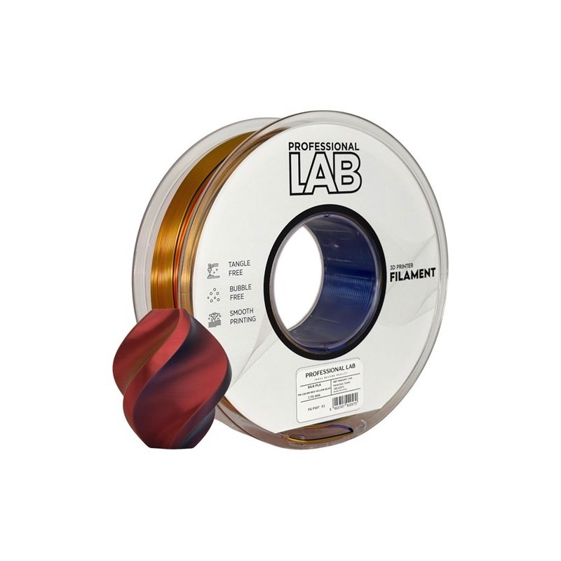 Silk PLA Tri Color red yellow blue | Prof. Lab